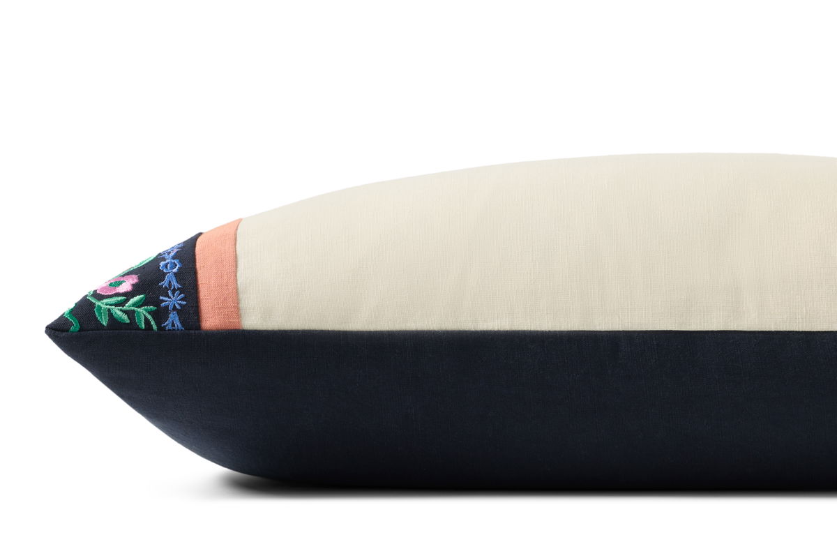 Rifle Paper Co. x Loloi Delphine Stripe Pillow, Decorative Pillow, 13" length x 21" width View 2
