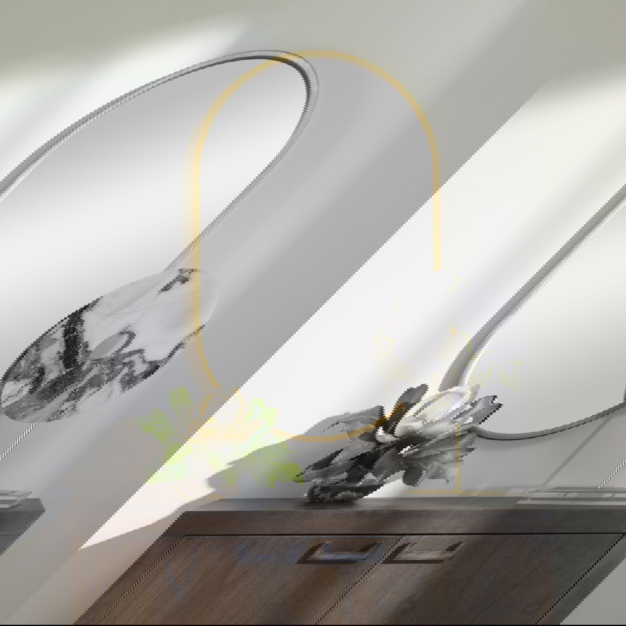 Varina Minimalist Gold Oval Mirror, by Uttermost, 20" width x 32" height x 1.5" depth View 7