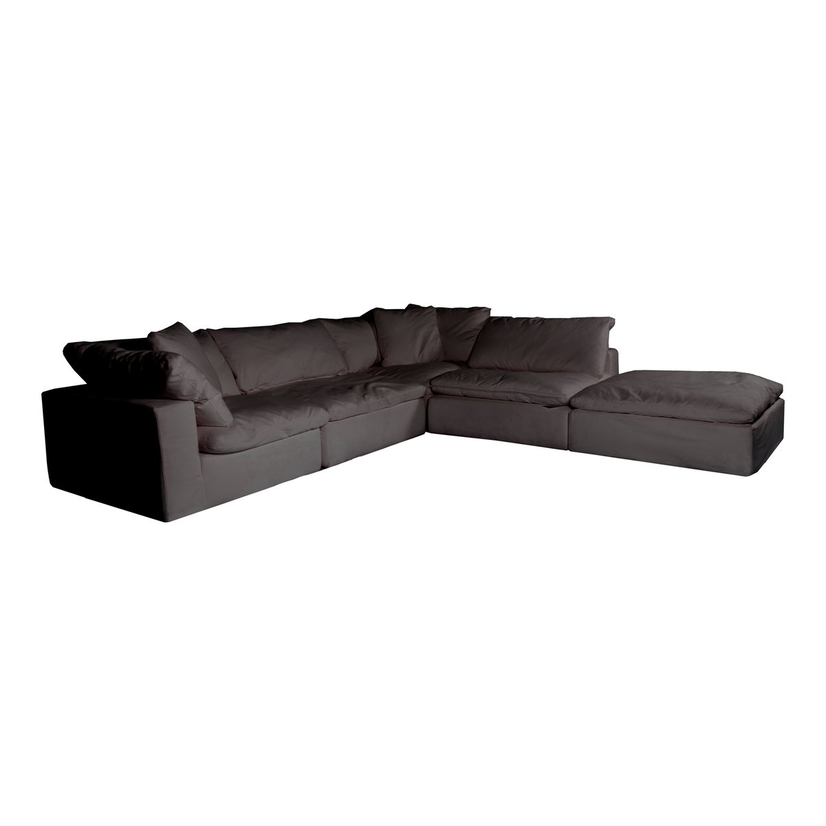 Clay Dream Modular Sectional Light Grey, Sectional Sofa by Moe's Home, 133.5" width x 32.5" height x 133.5" depth View 2