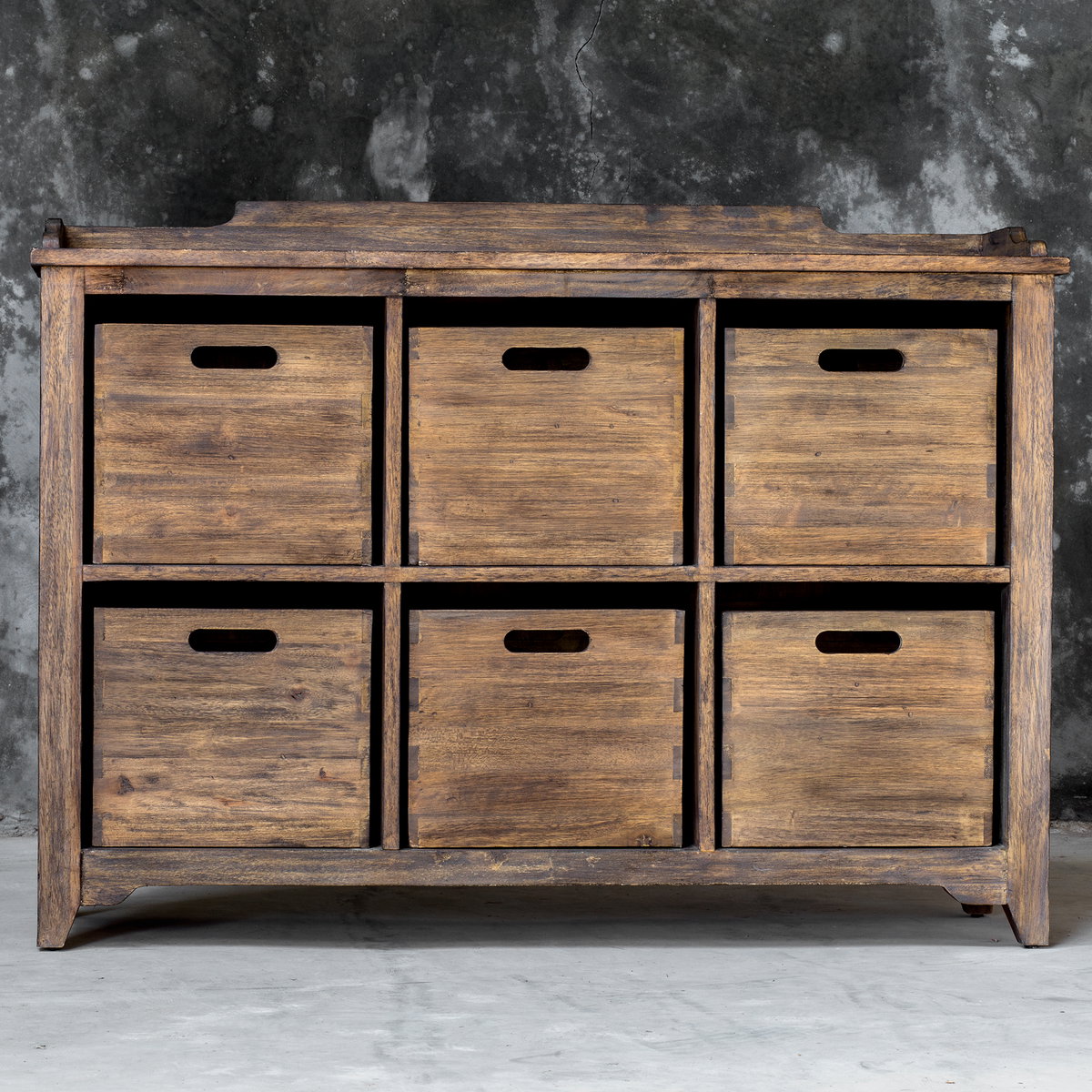 Ardusin Driftwood Hobby Cupboard, Cabinets & Chest by Uttermost, 48" width x 35" height x 14" depth View 2