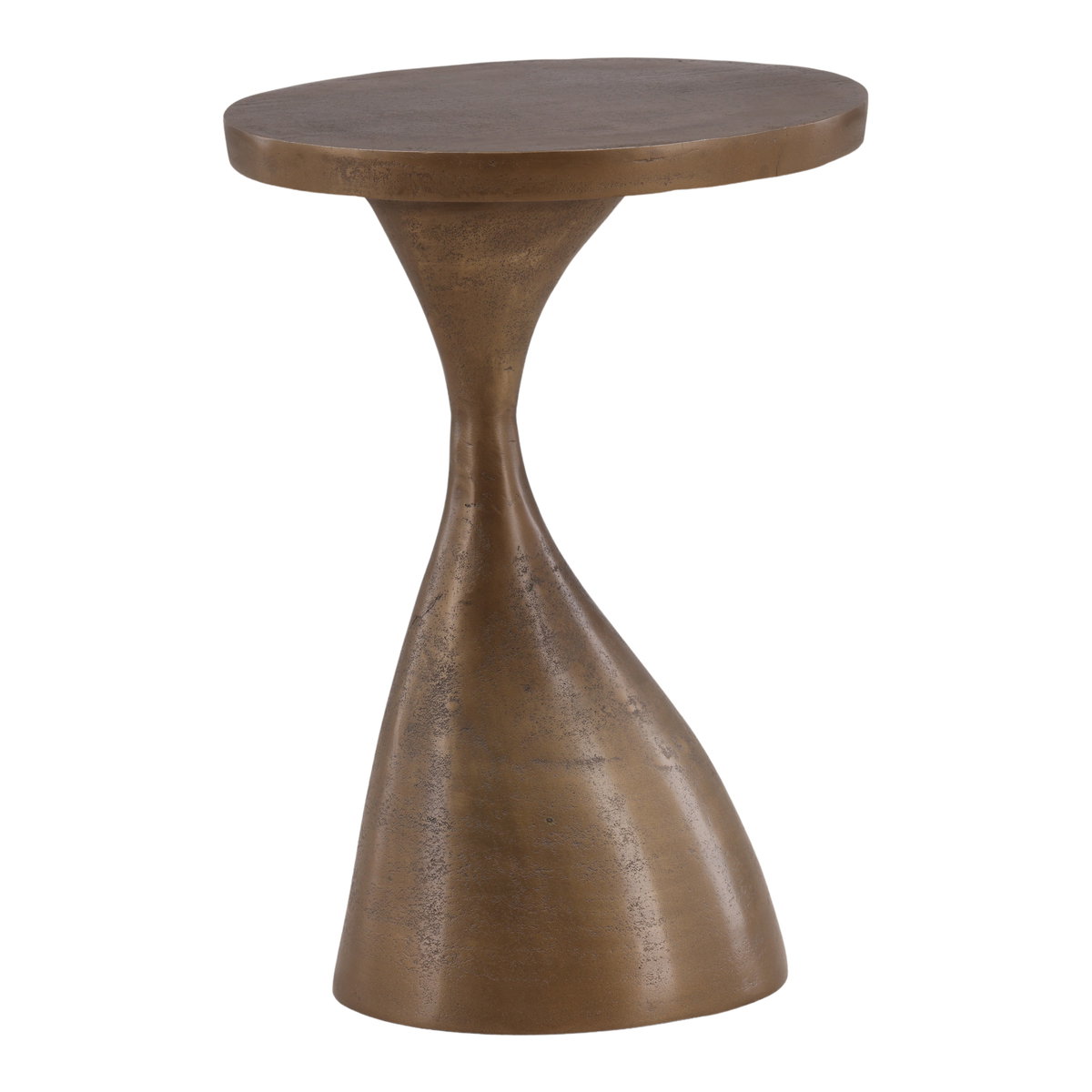 Nara Side Table Antique Brass, Side & End Table by Dovetail, 13" width x 21" height x 15.7" depth View 1