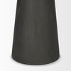 Maxwell 48L x 48W x 30H Round White Marble Top with Black Metal and Wood Pedestal Base Dining Table thumbnail 5