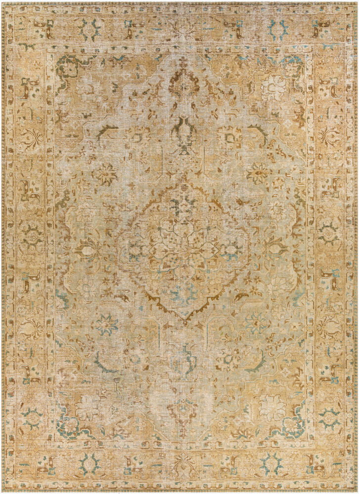 Antique One of a Kind Handmade Rug, by Surya, 12'4" length x 9'3" width