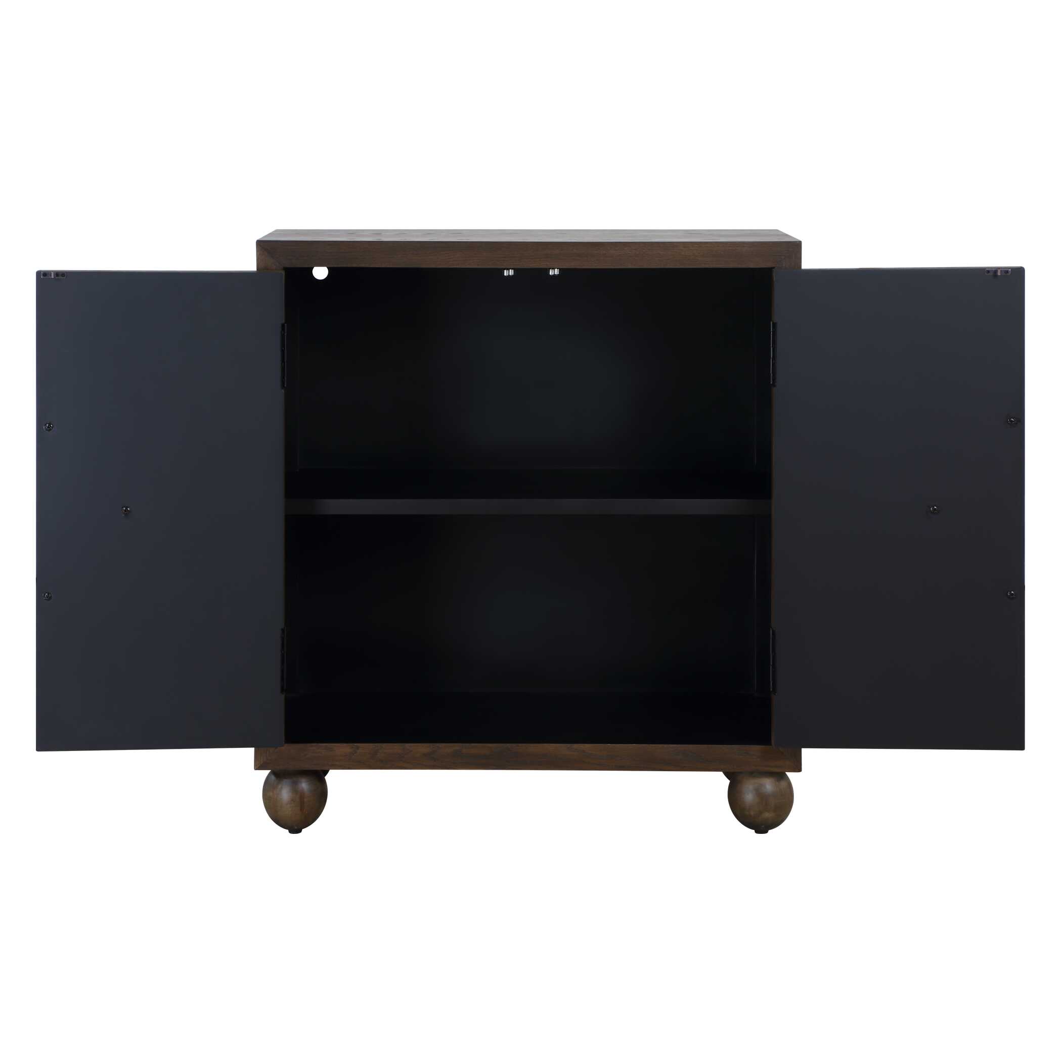 Mayenne 2 Door Oak Wood Cabinet large image 