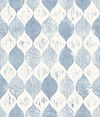 Woodblock Blue Wallpaper, by York Wall, 33' length x 1'8.5" width x 0.02" depth thumbnail 1