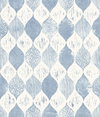 Woodblock Blue Wallpaper, by York Wall, 33' length x 1'8.5" width x 0.02" depth thumbnail