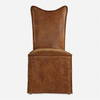 Delroy Armless Chairs Cognac Set Of 2, Accent Chair by Uttermost, 19.5" width x 40" height x 26" depth thumbnail 1