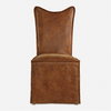 Delroy Armless Chairs Cognac Set Of 2, Accent Chair by Uttermost, 19.5" width x 40" height x 26" depth thumbnail 1