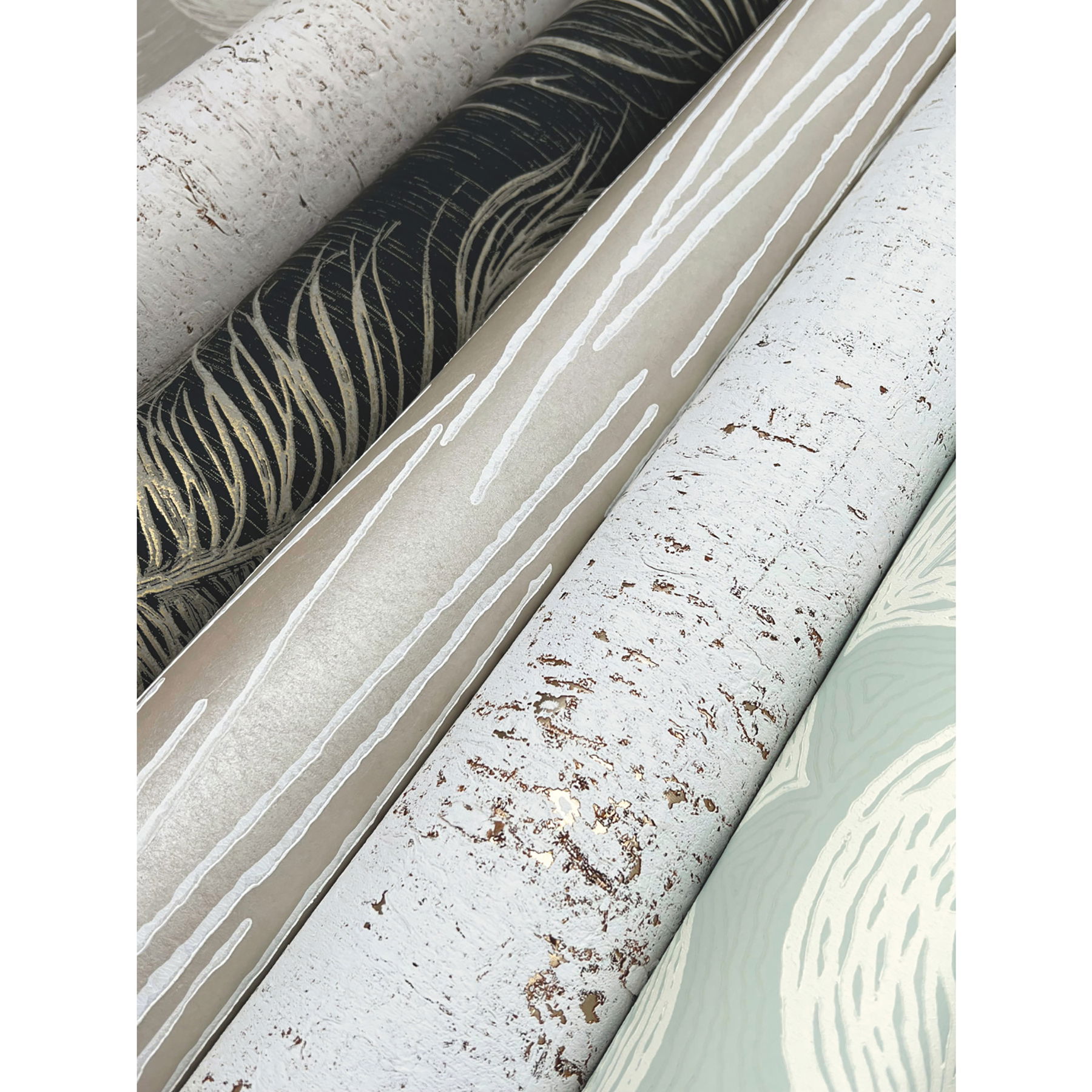 Cork Pale Grey & Silver Wallpaper large image 