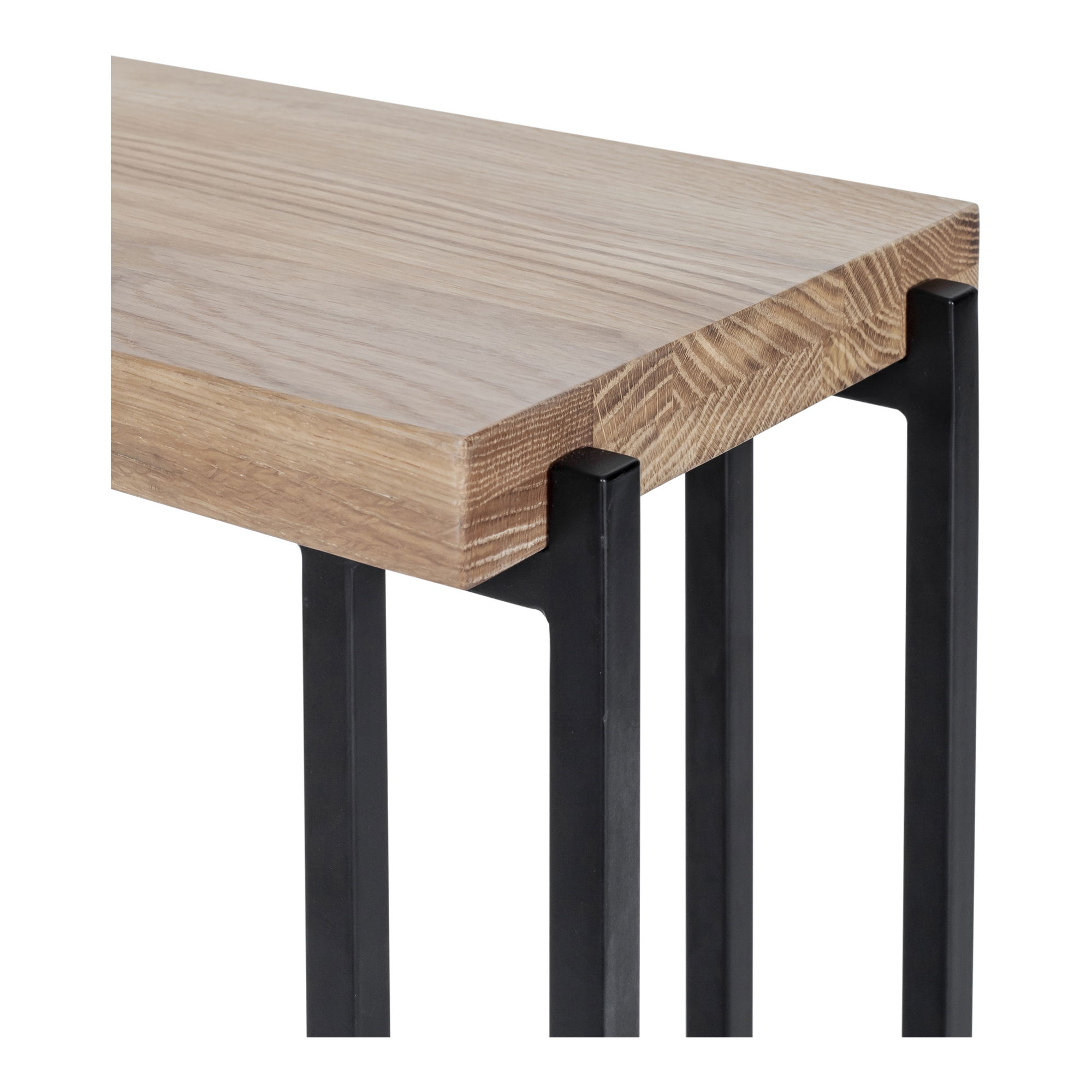 Mila C Shaped Side Table Natural large image 