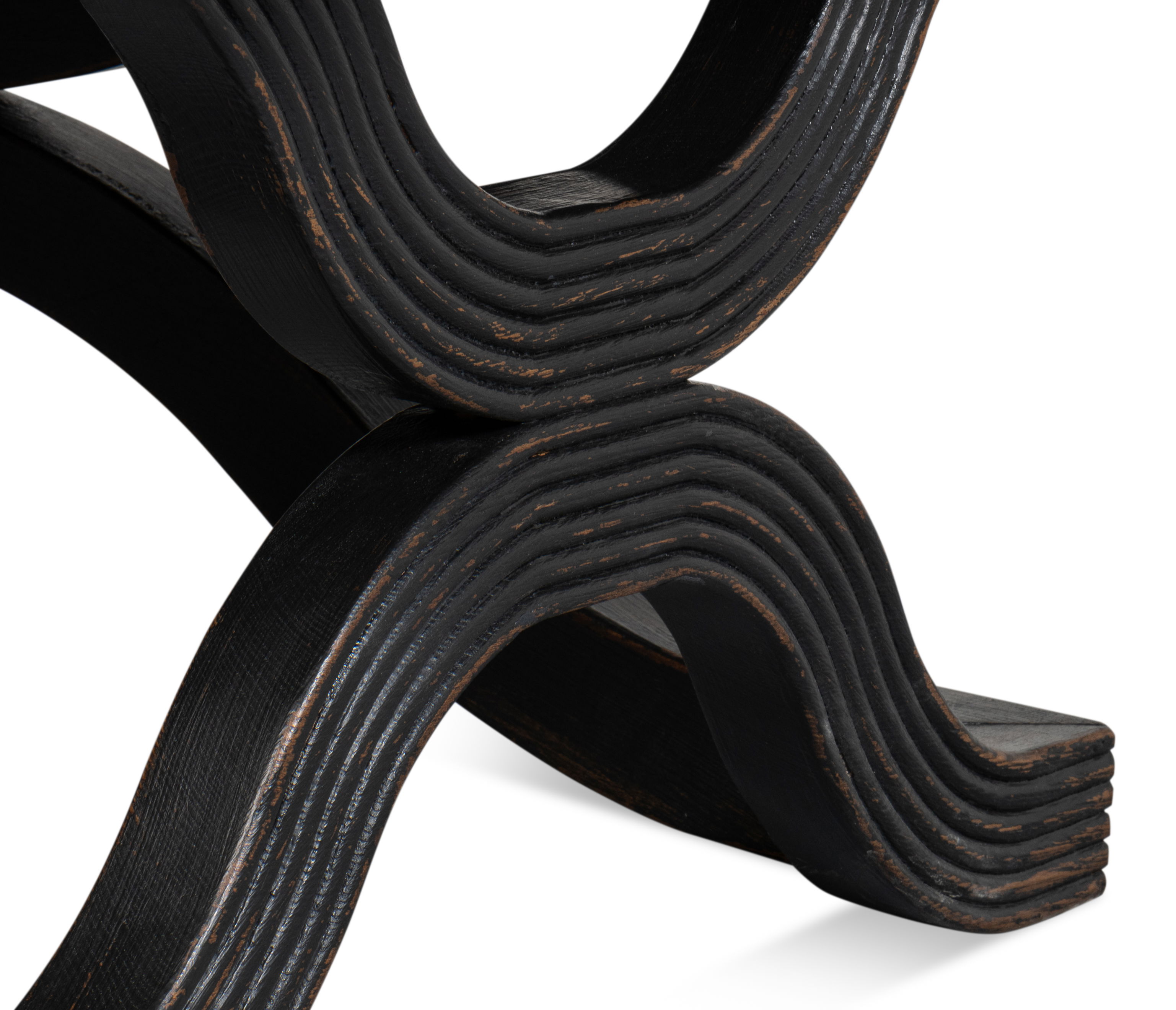 Wavy Coffee Table, Antique Black large image 