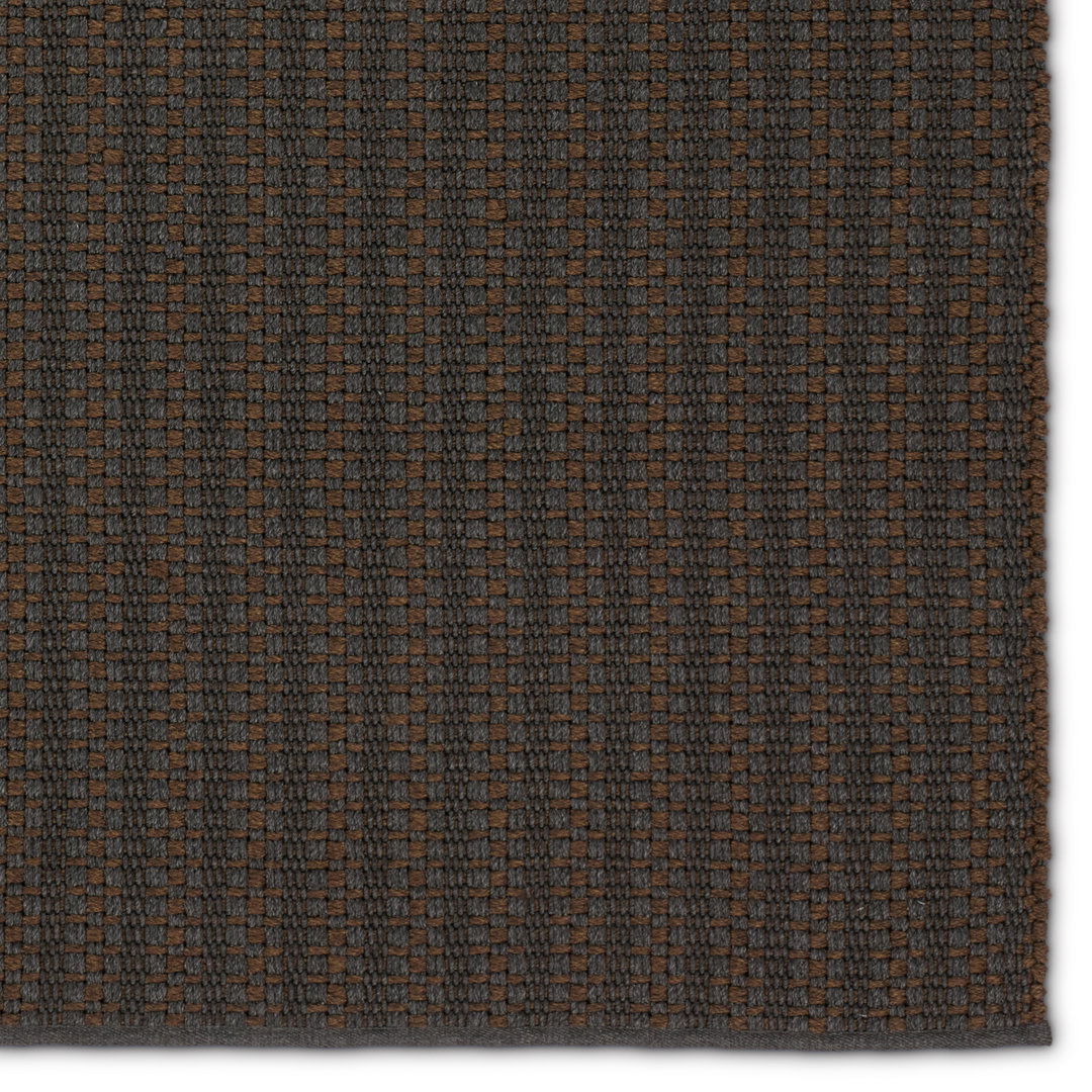 Elmas Handmade Indoor/Outdoor Striped Gray/Brown Area Rug (4'X6') large image 