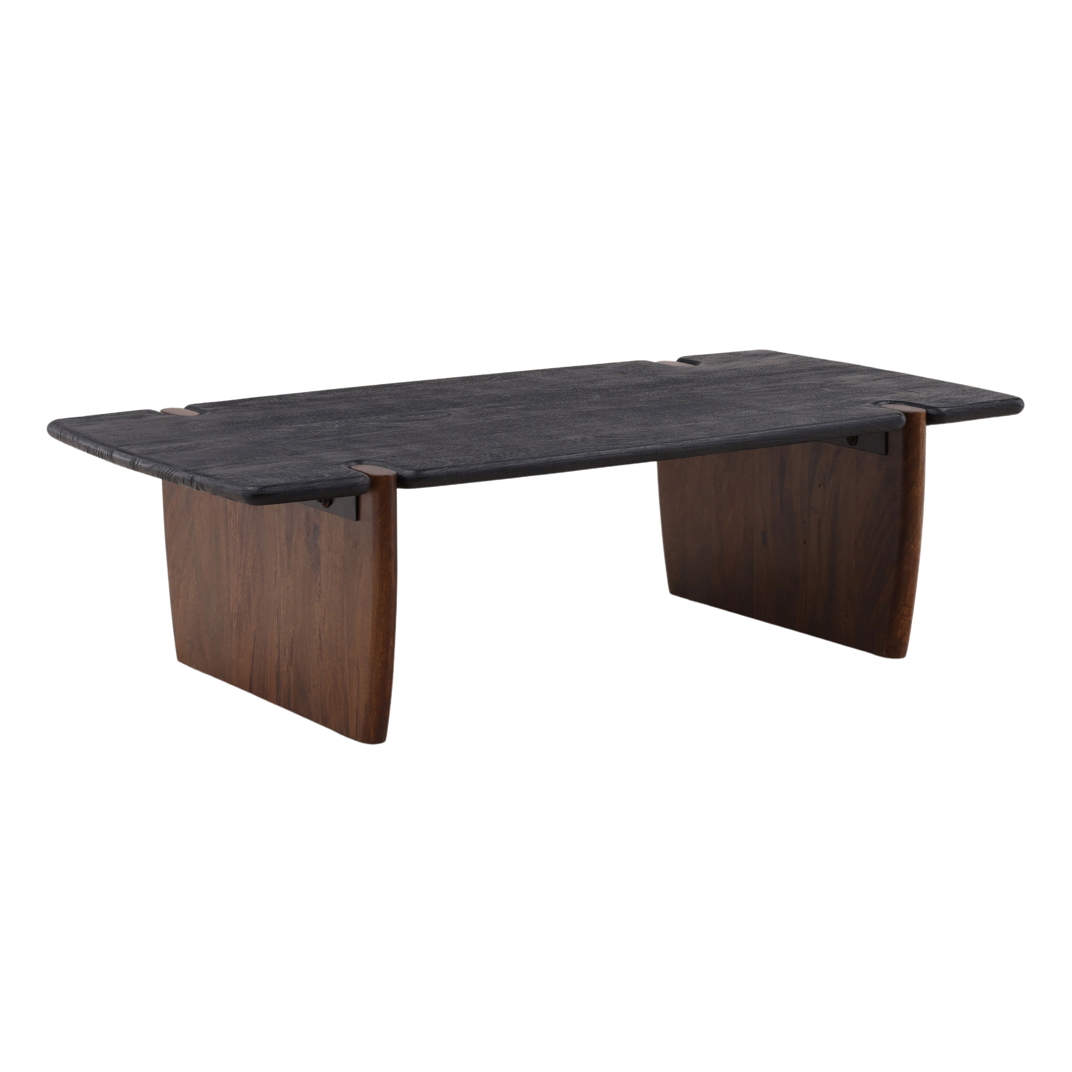Trinh Coffee Table Black, by Dovetail, 55.87" width x 16.5" height x 32" depth View 1