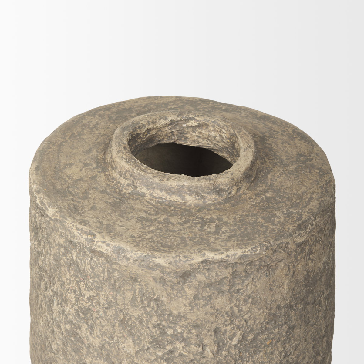 Rama Small Gray Paper Mache Floor Vase, by Mercana, 14" length x 14" width x 29" height View 6