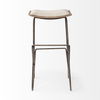 Katniss 30' Total Height Cream Fabric Seat Gold Metal Frame Bar Stool, Counter & Bar Stool by Mercana, 16" length x 16" width x 30" height thumbnail 6