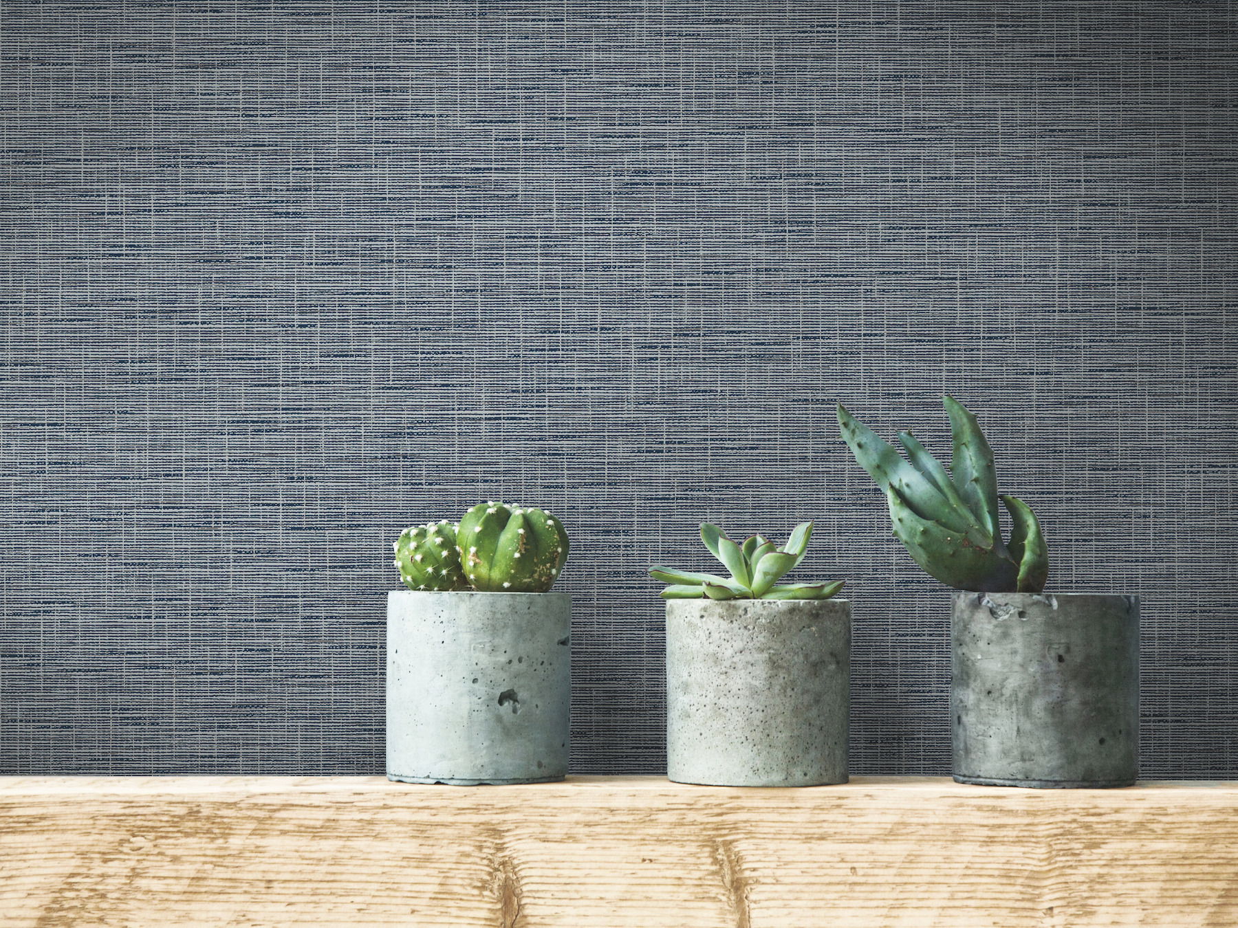 Silk Linen Weave Navy Wallpaper large image 