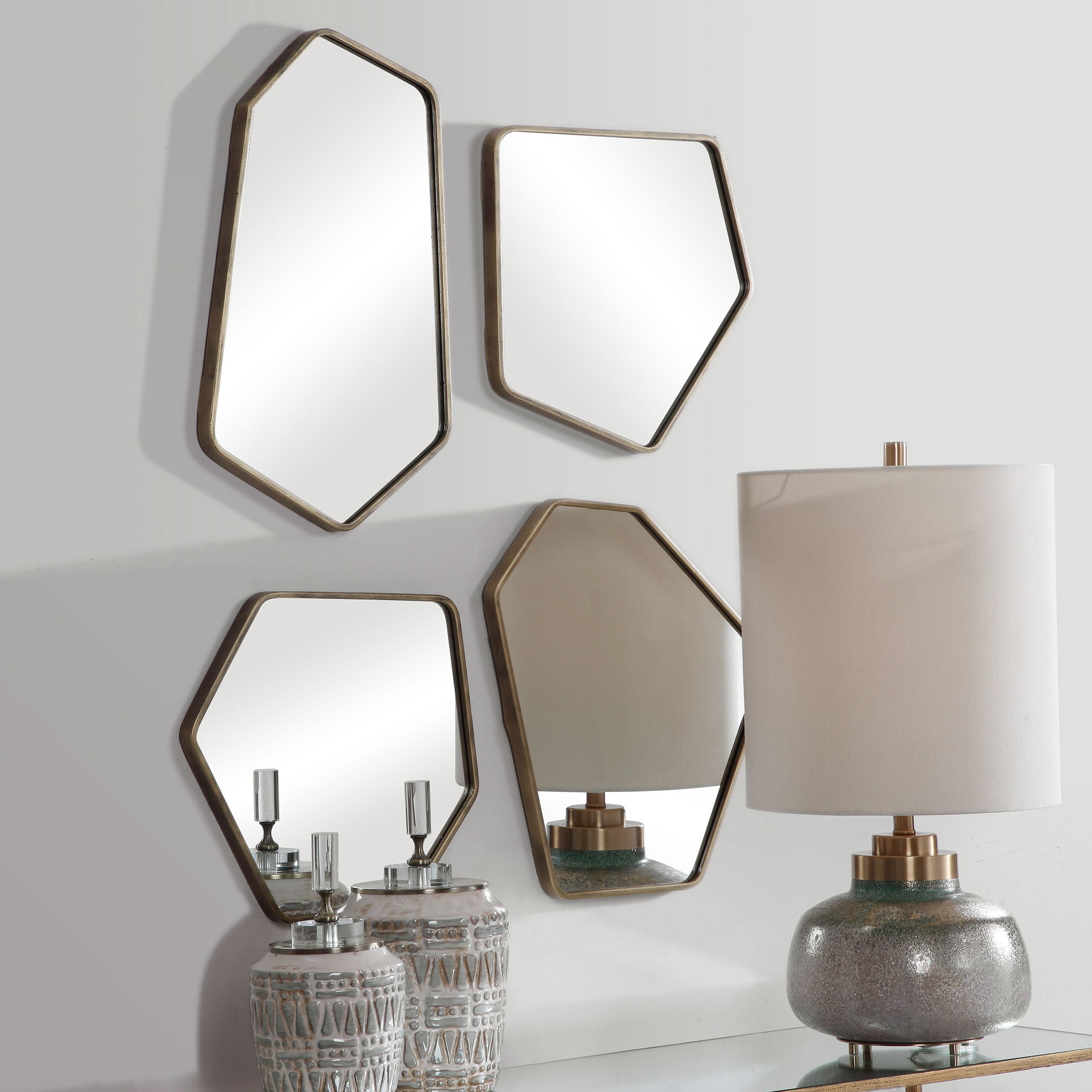 Linneah Modern Mirrors Set/4, by Uttermost, 12.12" width x 20.12" height x 1" depth View 5