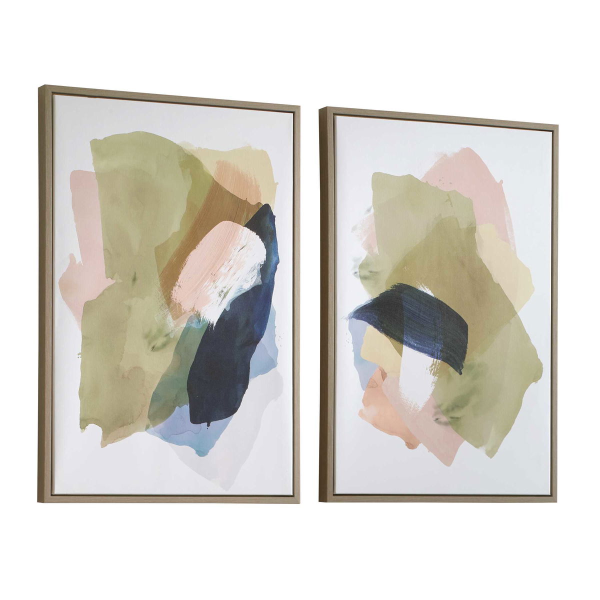 Abstract Afternoon Framed Canvases Set/2, Art by Uttermost, 25.5" width x 37.5" height x 2" depth View 4