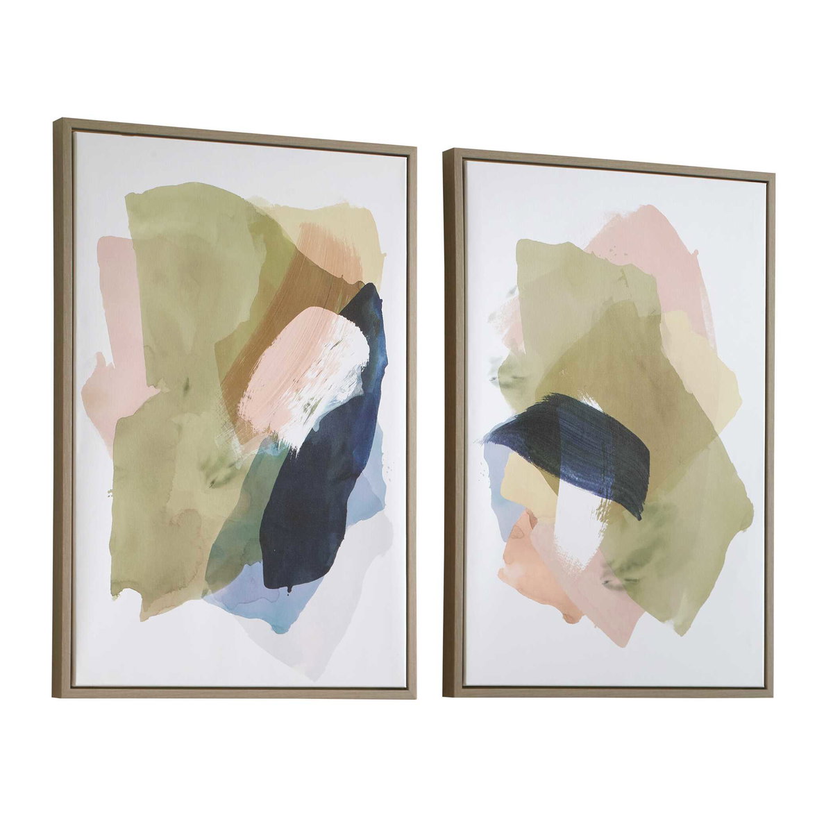 Abstract Afternoon Framed Canvases Set/2, Art by Uttermost, 25.5" width x 37.5" height x 2" depth View 4