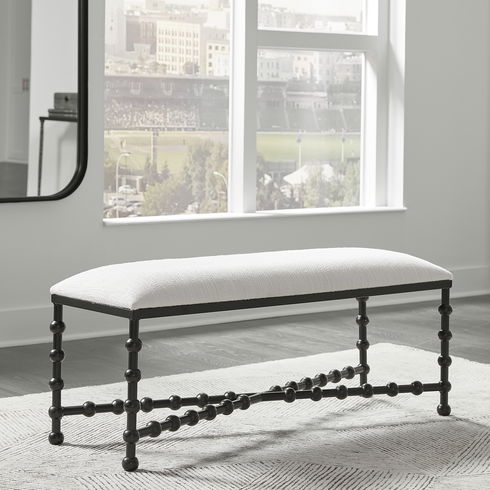 Iron Drops Cushioned Bench