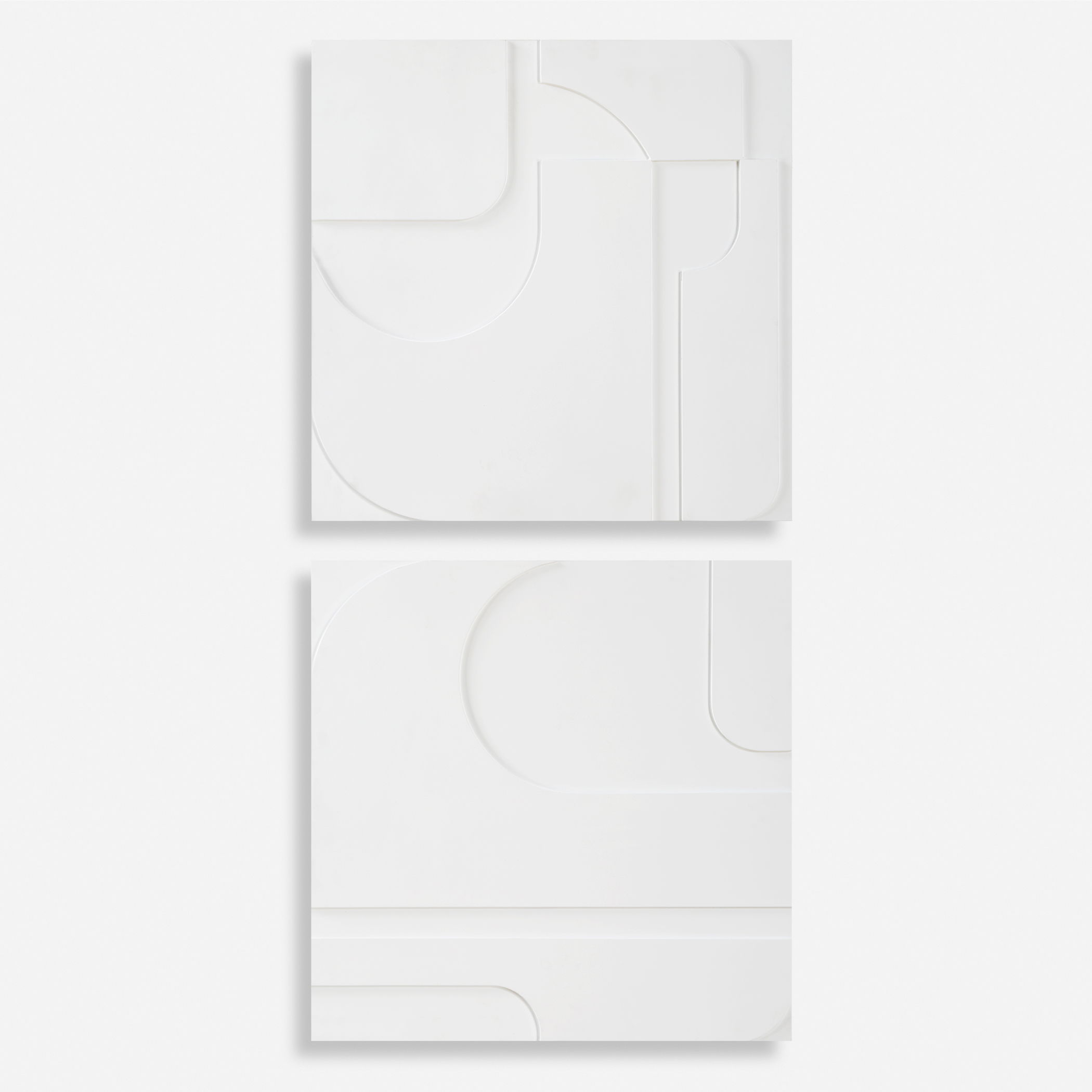 Contours White Wall Decor Set/2 large image 