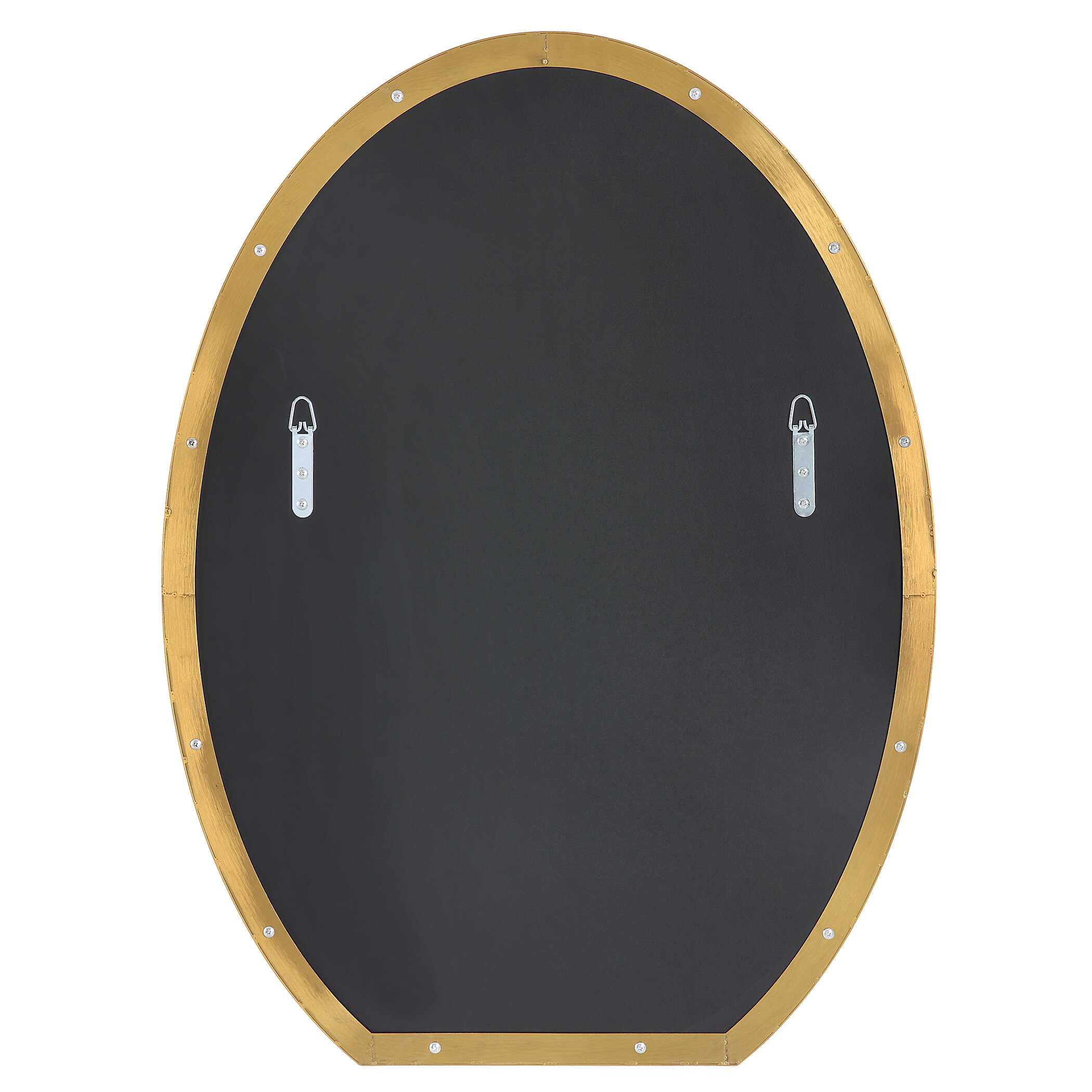 Cabell Brass Oval Mirror, by Uttermost, 24" width x 32" height x 1" depth View 7