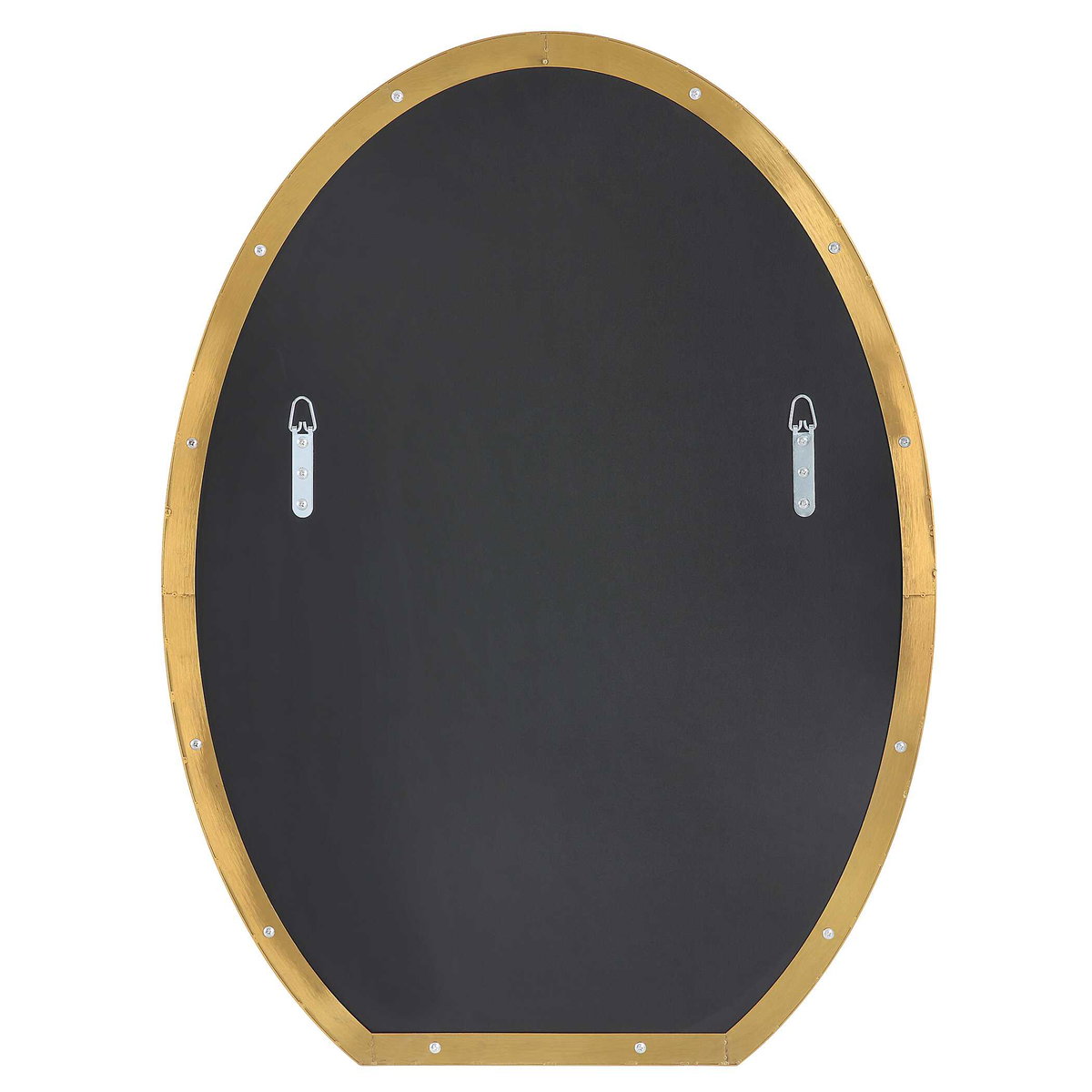 Cabell Brass Oval Mirror, by Uttermost, 24" width x 32" height x 1" depth View 7