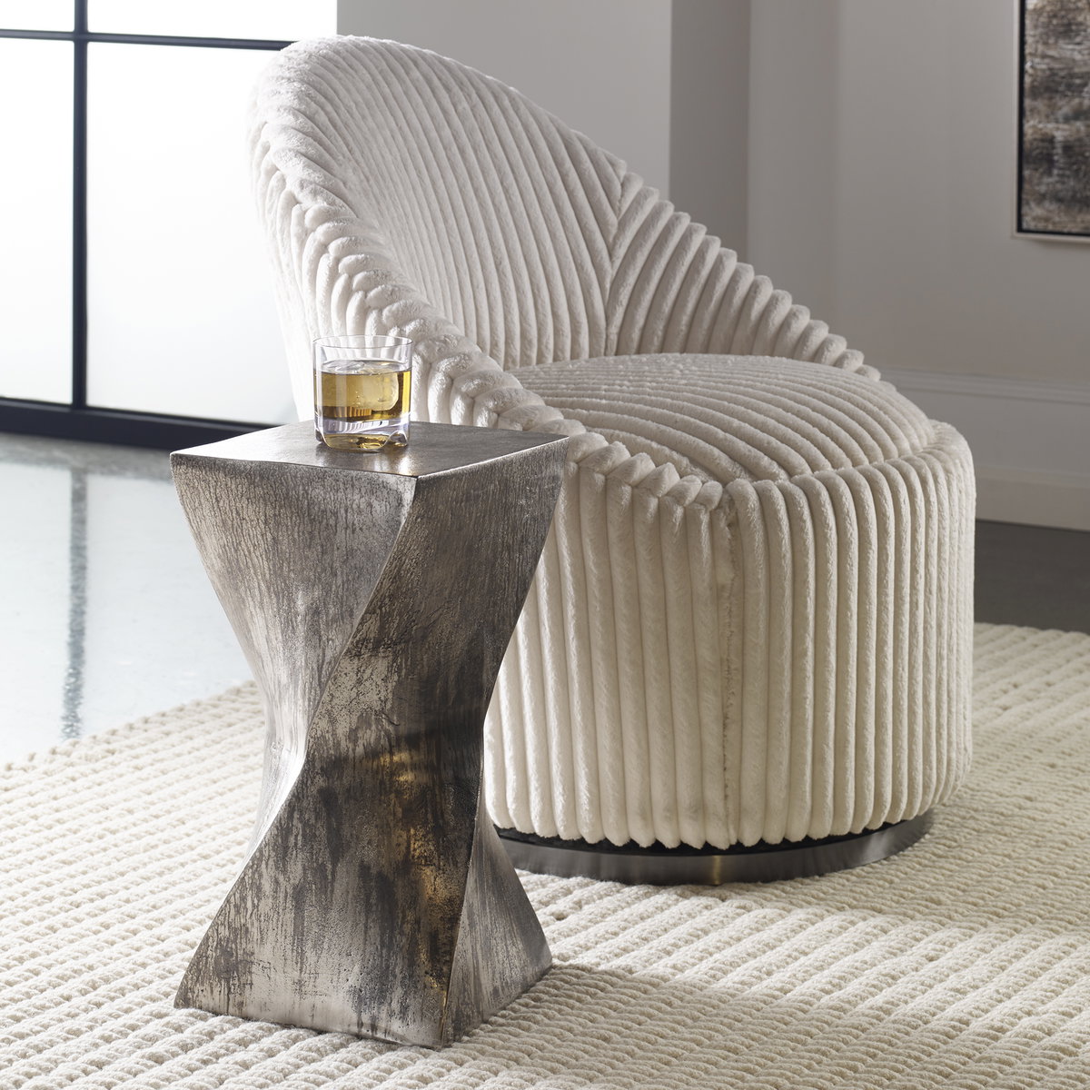 Euphrates Accent Table, Side & End Table by Uttermost, 10" width x 19" height x 10" depth View 2