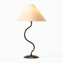 Online Designer Bedroom Zig Zag Table Lamp 22.5, Metal, Dark Bronze