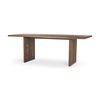 Grier 84' Medium Brown Wood with Cane Dining Table thumbnail 0