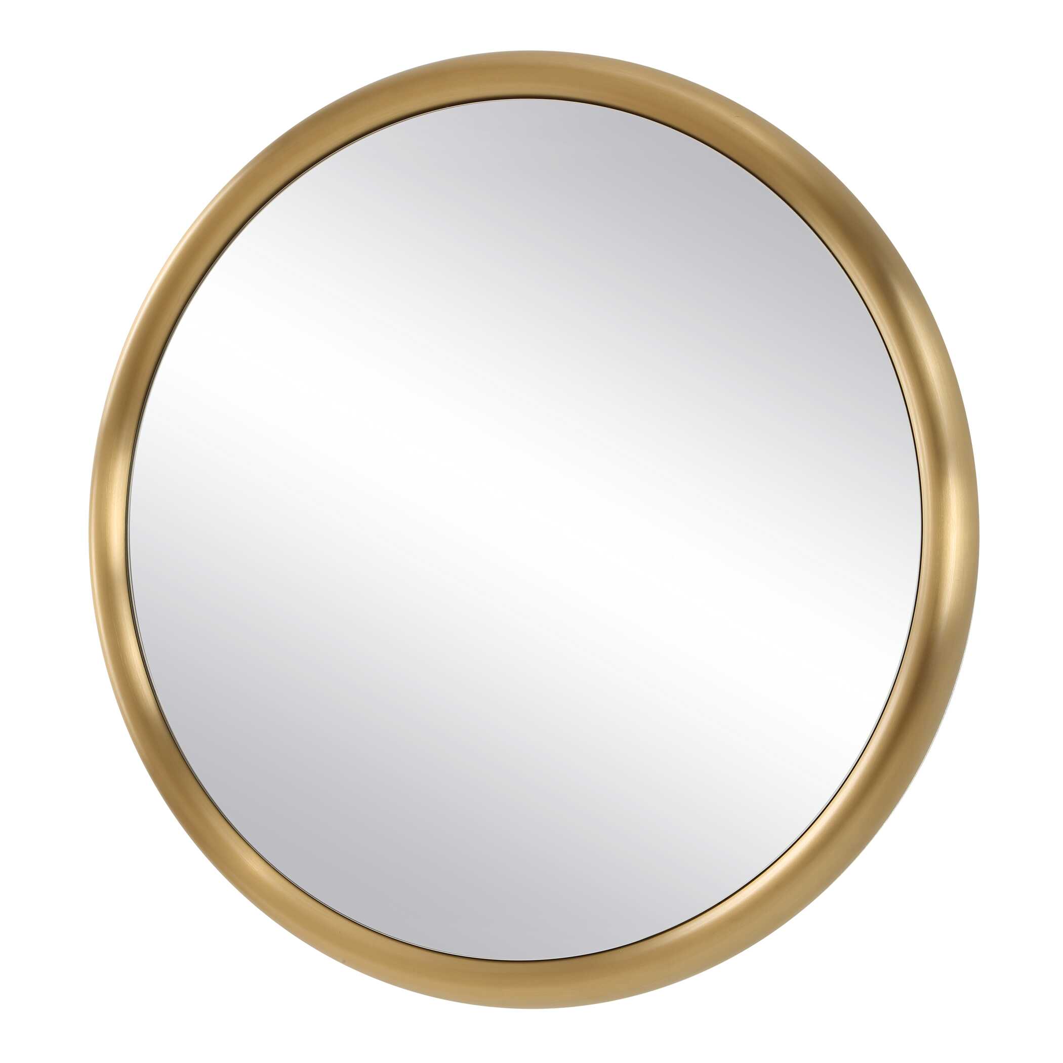 Atkinson Modern Brass Round Mirror, by Uttermost, 35" width x 35" height x 2" depth View 4