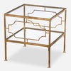 Genell Gold Cube Table, Furniture by Uttermost, 19" width x 19.25" height x 19" depth thumbnail 1