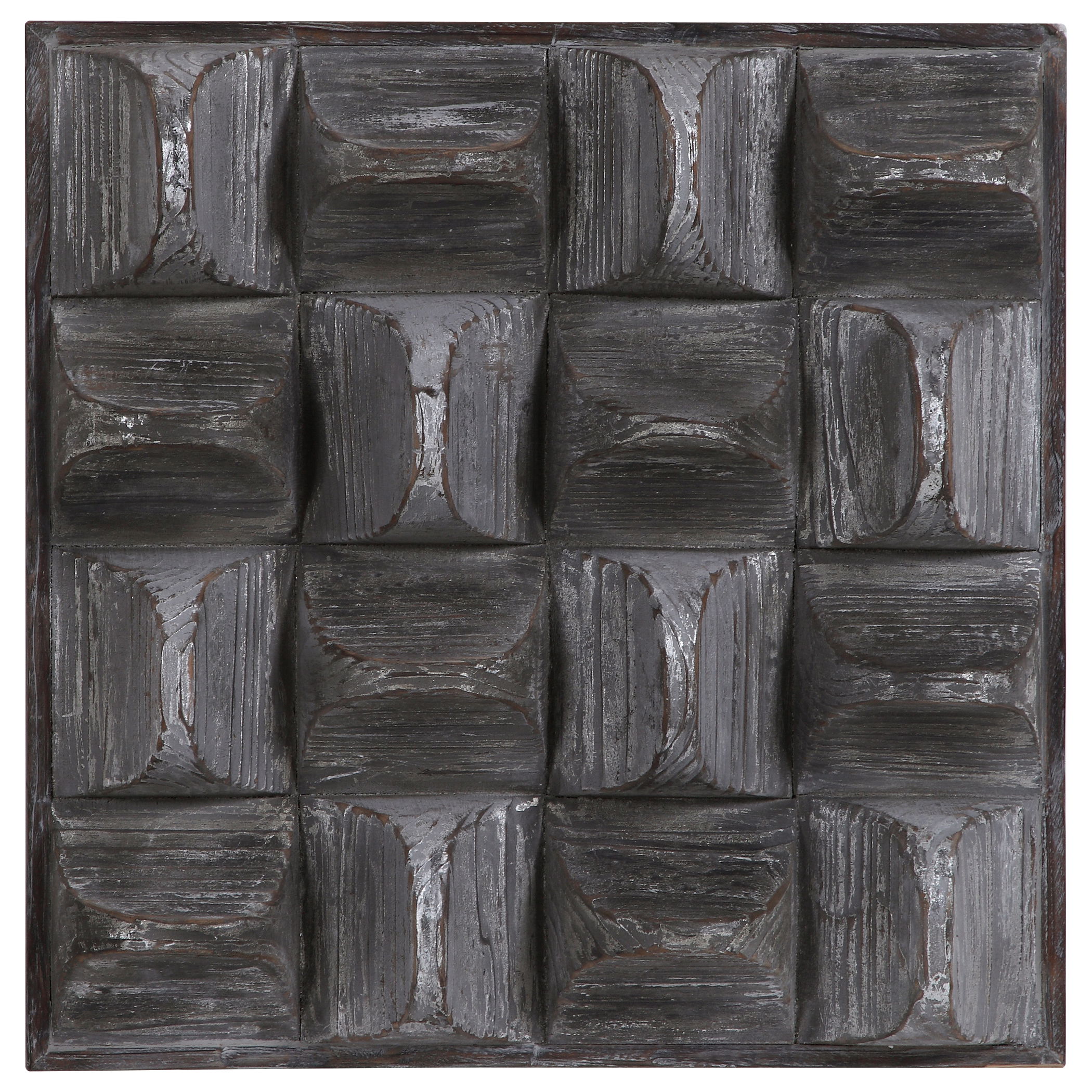 Pickford Wood Wall Decor, Sculptural Wall Art by Uttermost, 20.12" width x 20.12" height x 4.5" depth View 1