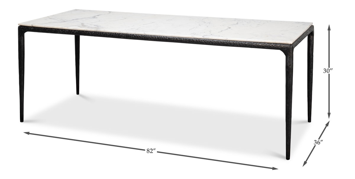 Dakor Dining Table, by Sarreid, 3' length x 6'10" width x 2'6" height View 15