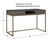 Taja Modern Writing Desk, by Uttermost, 48" width x 30" height x 22" depth thumbnail 3
