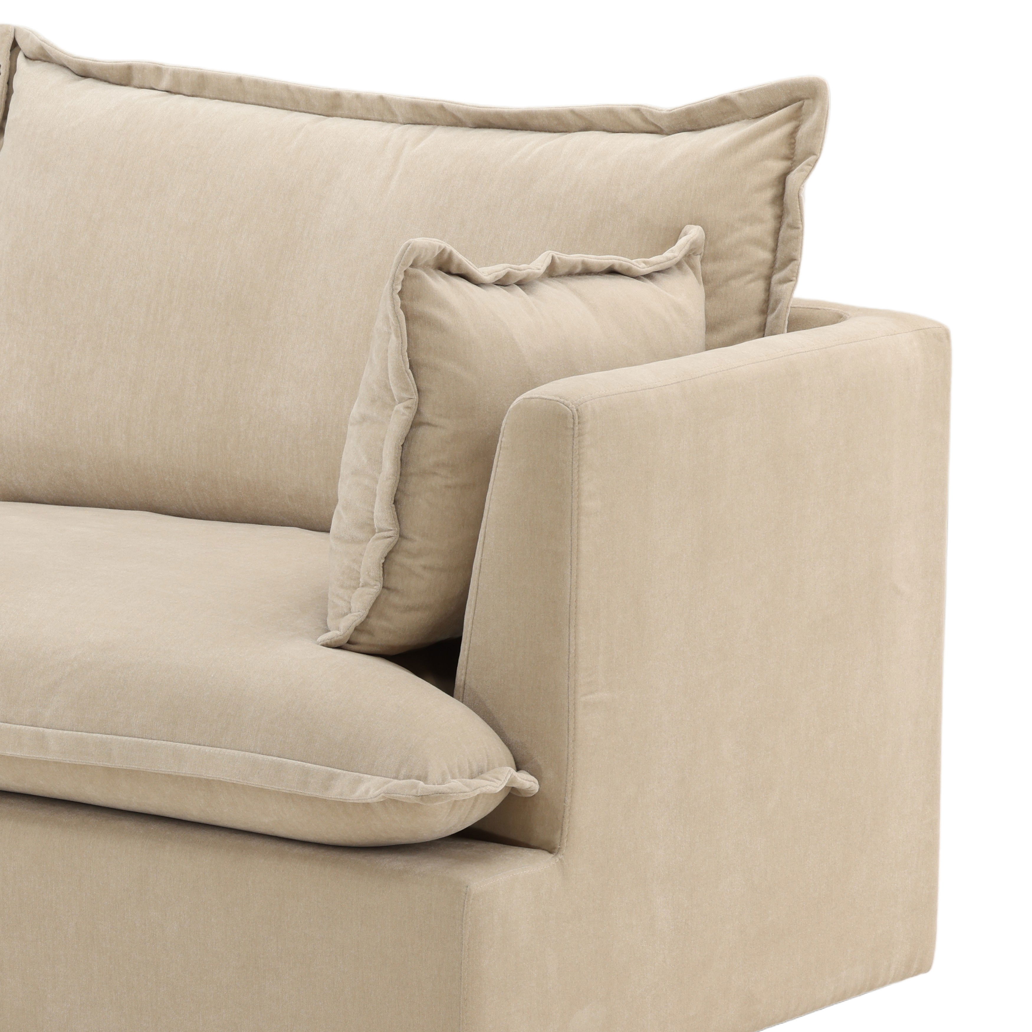 Monica Sofa Sand, Sofas & Sectional by Dovetail, 84.25" width x 35" height x 37" depth View 7