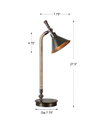 Duvall Task Lamp, Desk Lamp by Uttermost, 24" width x 27.5" height x 7.75" depth thumbnail 3