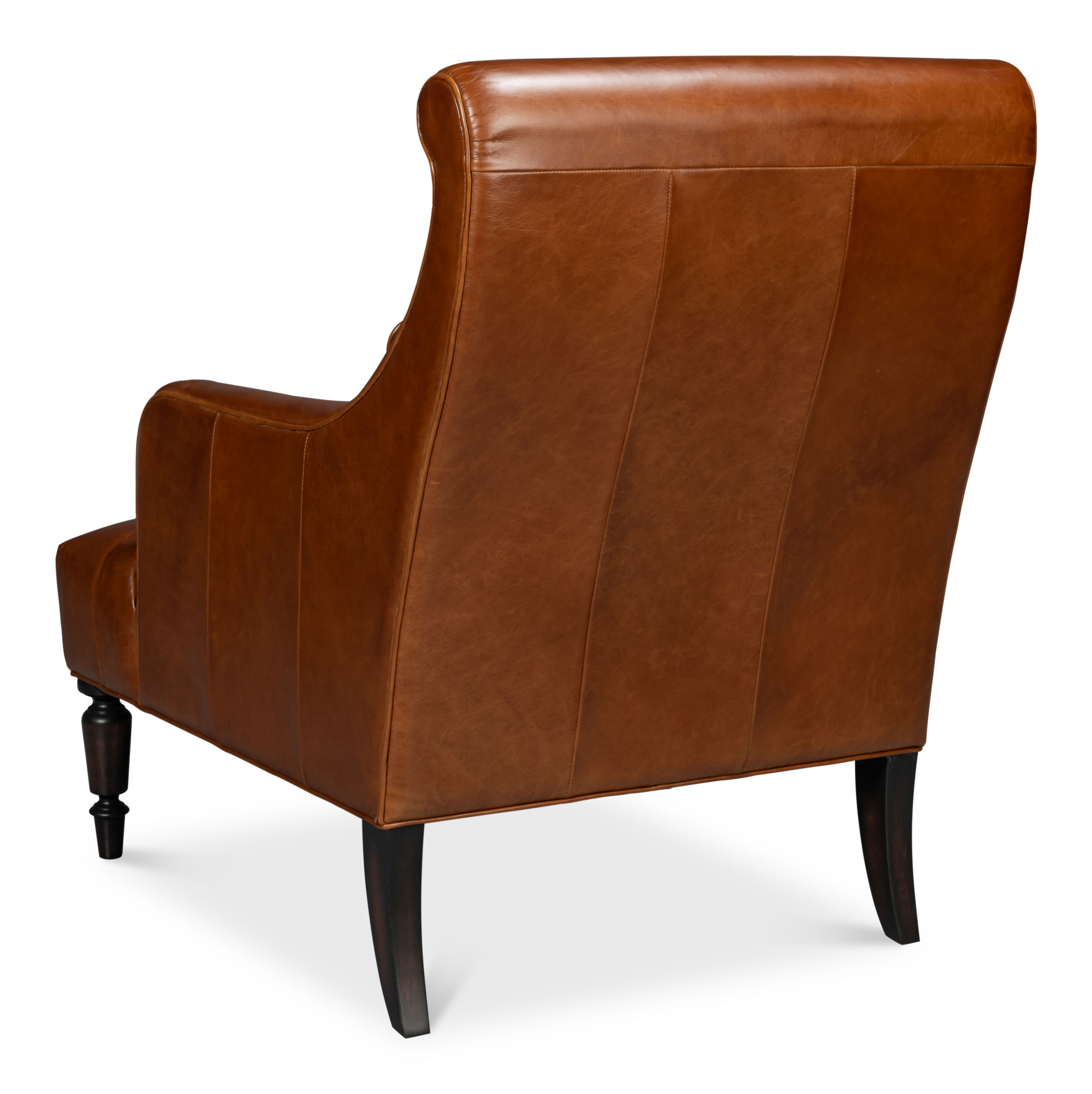 Benton Distilled Leather Chair Brown large image 