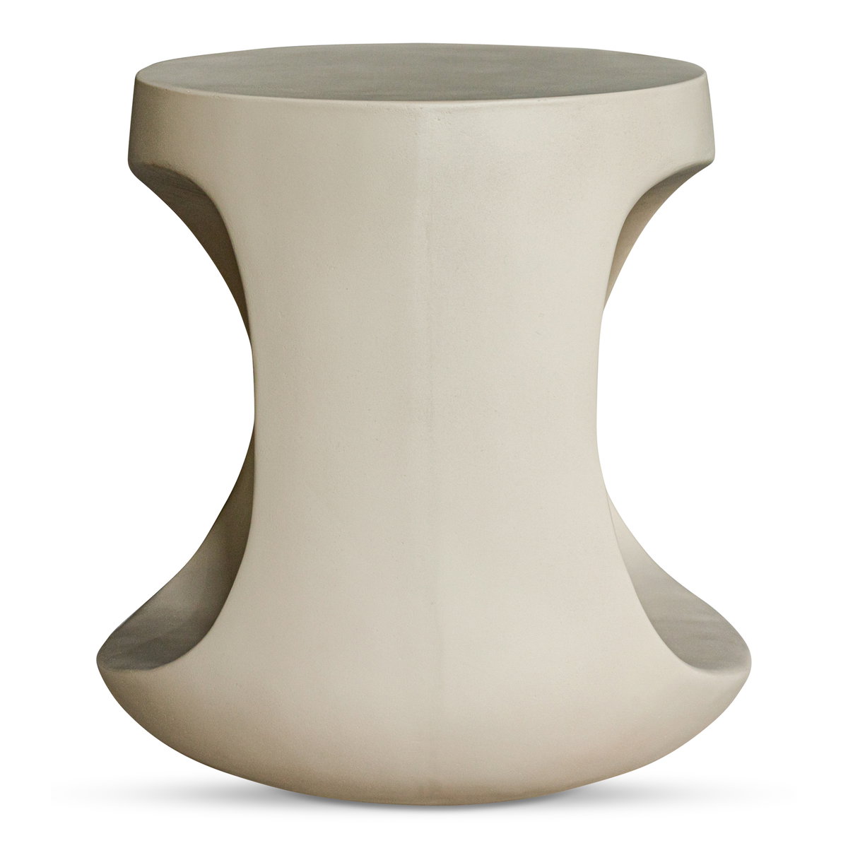 Rothko Outdoor Stool Cream, Outdoor Chair by Moe's Home, 1'5.75" width x 1'5.75" height x 1'5.5" depth View 3