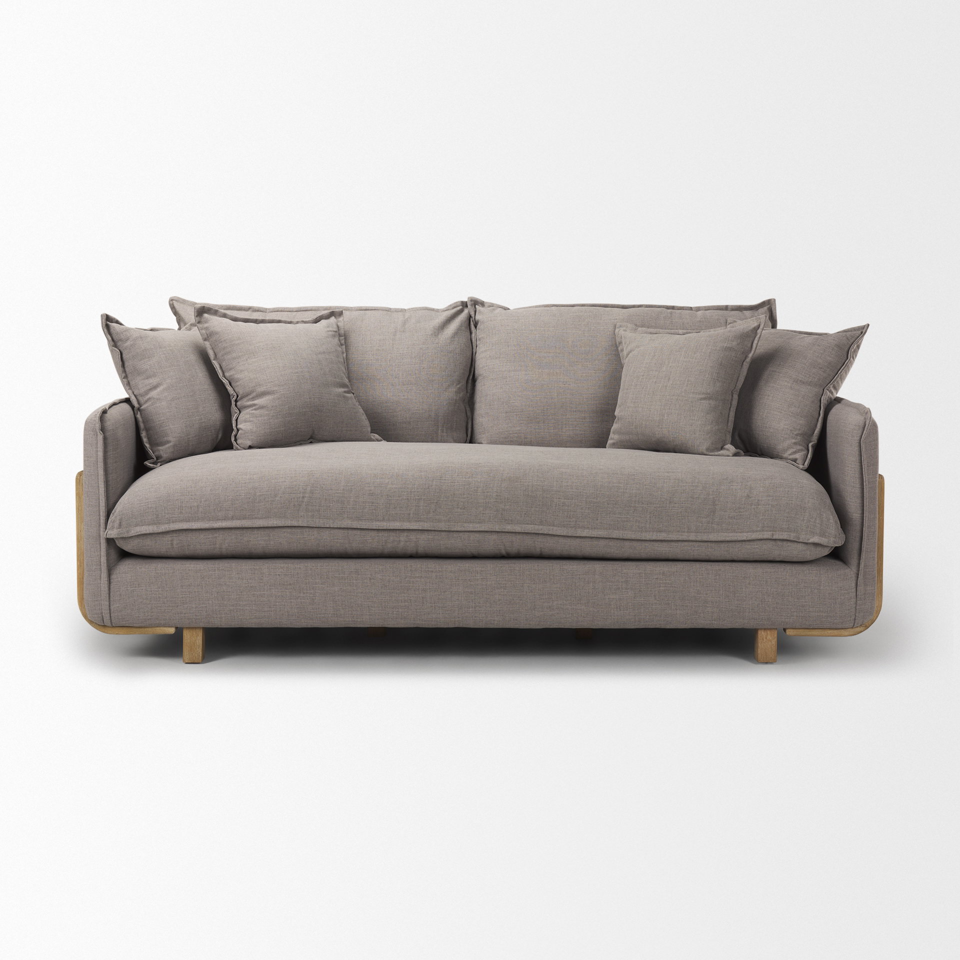 Roy I 84' Flint Gray Upholstered Three Seater Sofa, Sofas & Sectional by Mercana, 83.86" length x 40.94" width x 32.87" height View 4