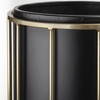 Pianta 13 x 21 Set of Two Black Metal Insert Brass Frame Plant Stands, Planter by Mercana, 12.8" length x 12.8" width x 20.87" height thumbnail 4
