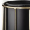Pianta 13 x 21 Set of Two Black Metal Insert Brass Frame Plant Stands, Planter by Mercana, 12.8" length x 12.8" width x 20.87" height thumbnail 4