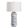 Waves Blue & White Table Lamp thumbnail 0