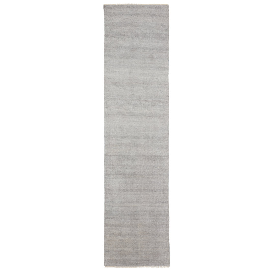 Jaipur Living Origin Hand-Knotted Solid Light Gray Area Rug (10'X14') large image 