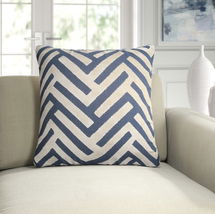 Online Designer Living Room Medina Feathers Chevron Throw Pillow Color: Indigo