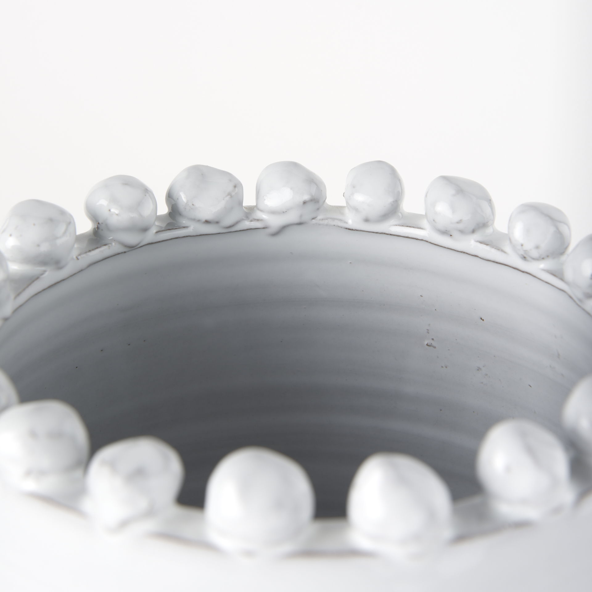 Basin Large Off-White Glazed Vase, by Mercana, 8.46" length x 8.46" width x 13.58" height View 9