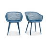 Piazza Outdoor Chair Blue - Set Of Two, by Moe's Home, 1'11.5" width x 2'7.5" height x 1'10.5" depth thumbnail 2