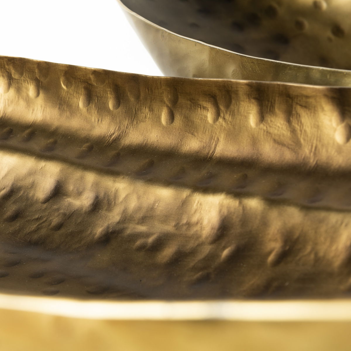 Karmen (Set of 2) Gold Hammered Oversized Bowls, Decorative Bowl by Mercana, 28.74" length x 11.81" width x 5.12" height View 5