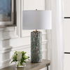 Meltdown Ivory Teal Table Lamp 3 Meltdown Ivory Teal Table Lamp thumbnail 3