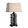 Kodiak Stacked Stone Lamp, by Uttermost, 1'6" width x 2'5" height x 1'1" depth thumbnail 1